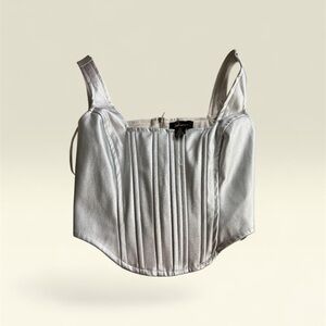 Japna Silver Corset-Style Blouse